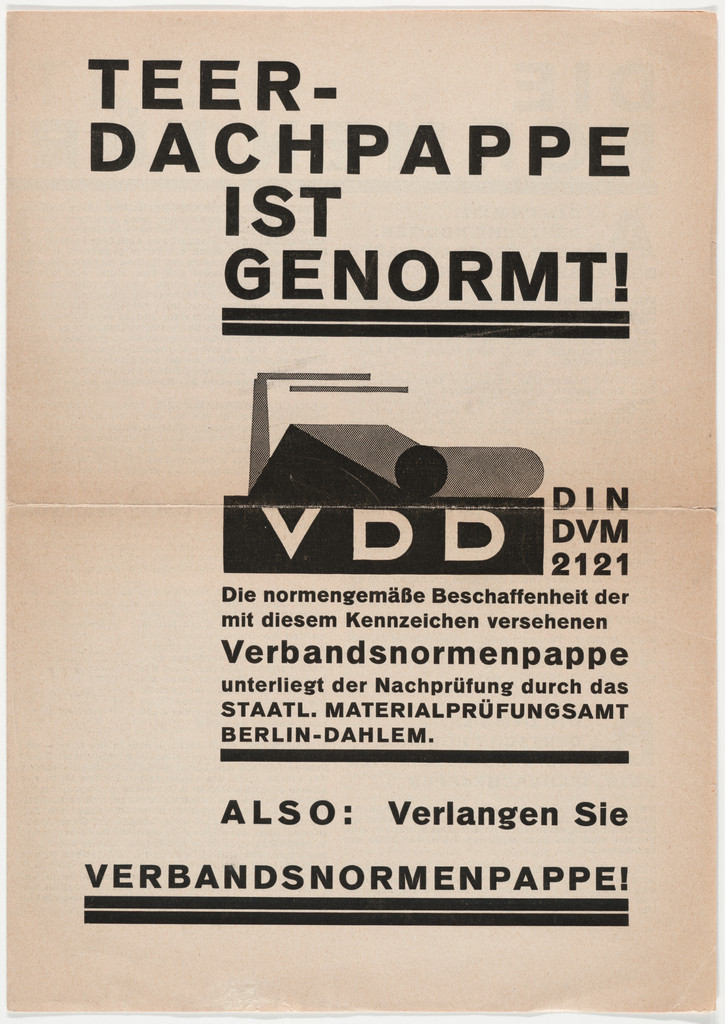 Teerdachpappe ist genormt!