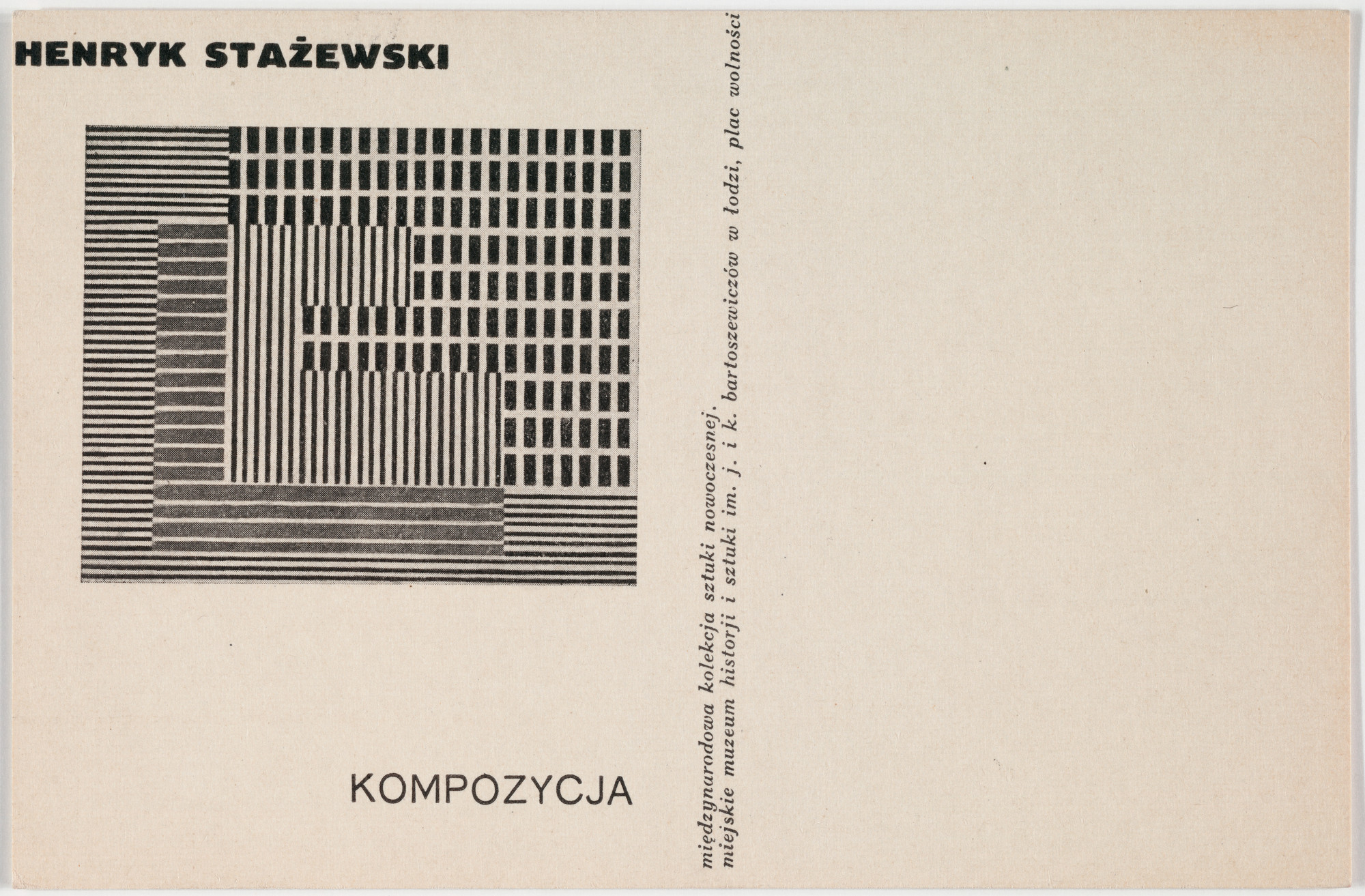 Unknown artist. Henryk Stazewski, Kompozycja