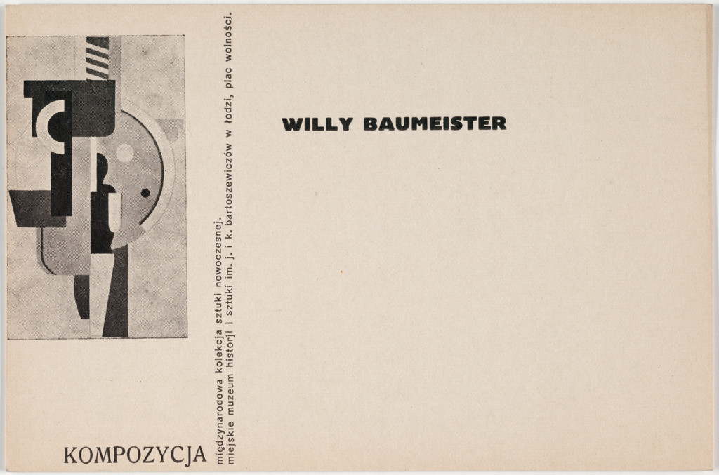 Willy Baumeister, Kompozycja