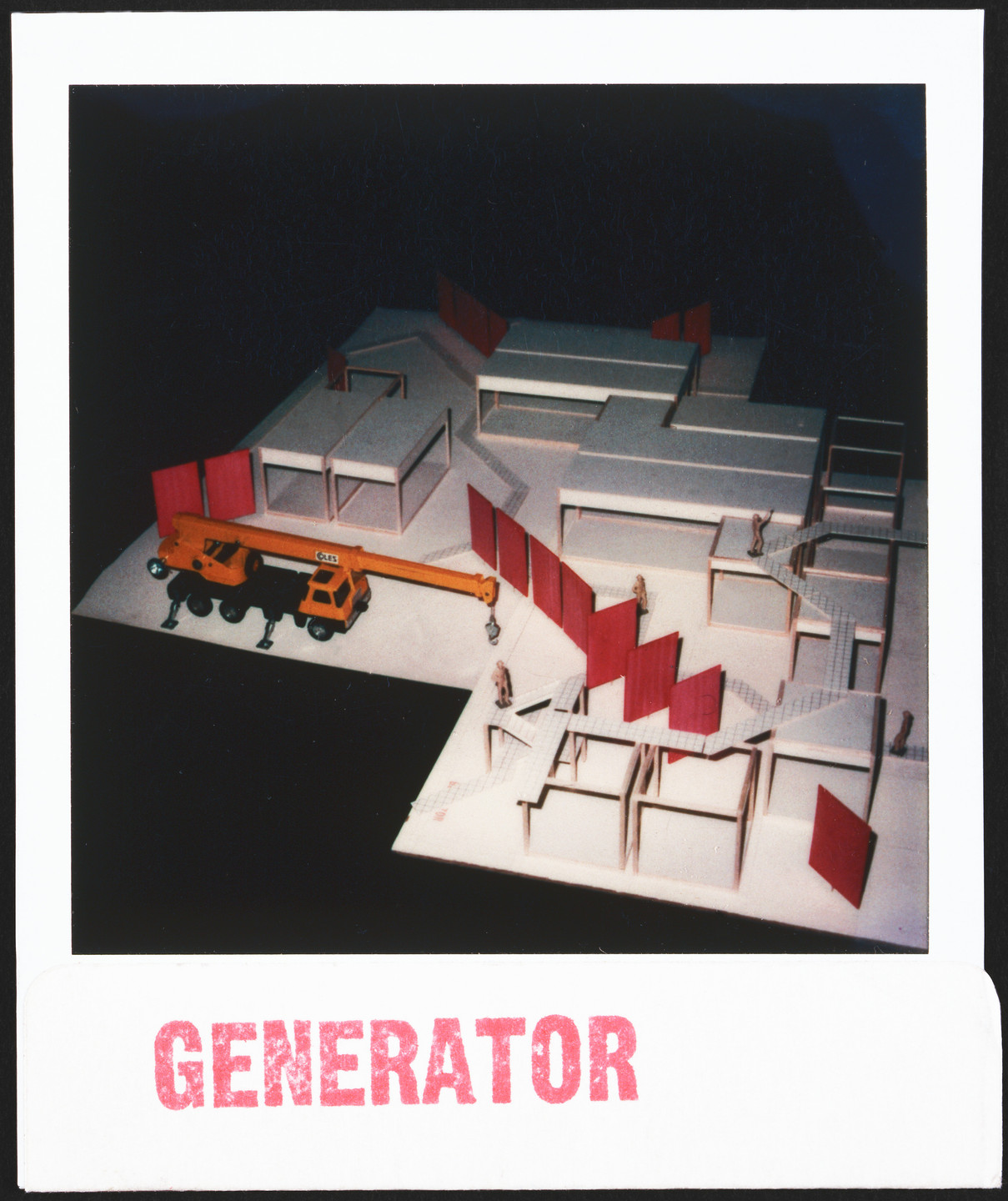 Cedric Price. Generator Project, White Oak, Florida, Axonometric of Model under Construction. 1978-80