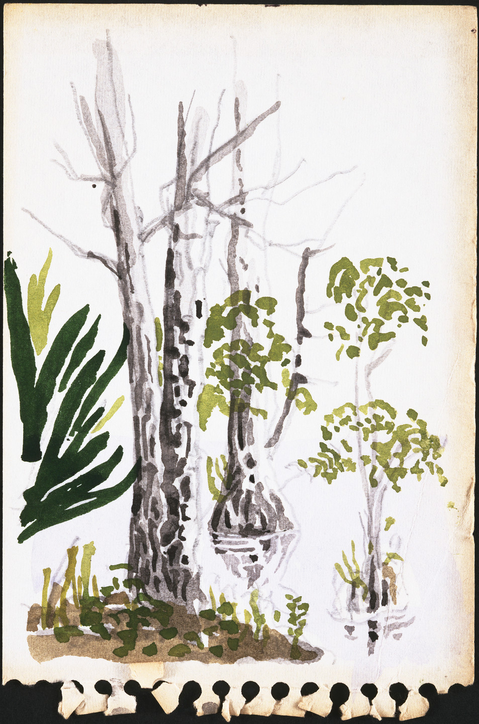 Cedric Price. Generator Project, White Oak, Florida, Sketch, "On St. Mary's River". 1978-80