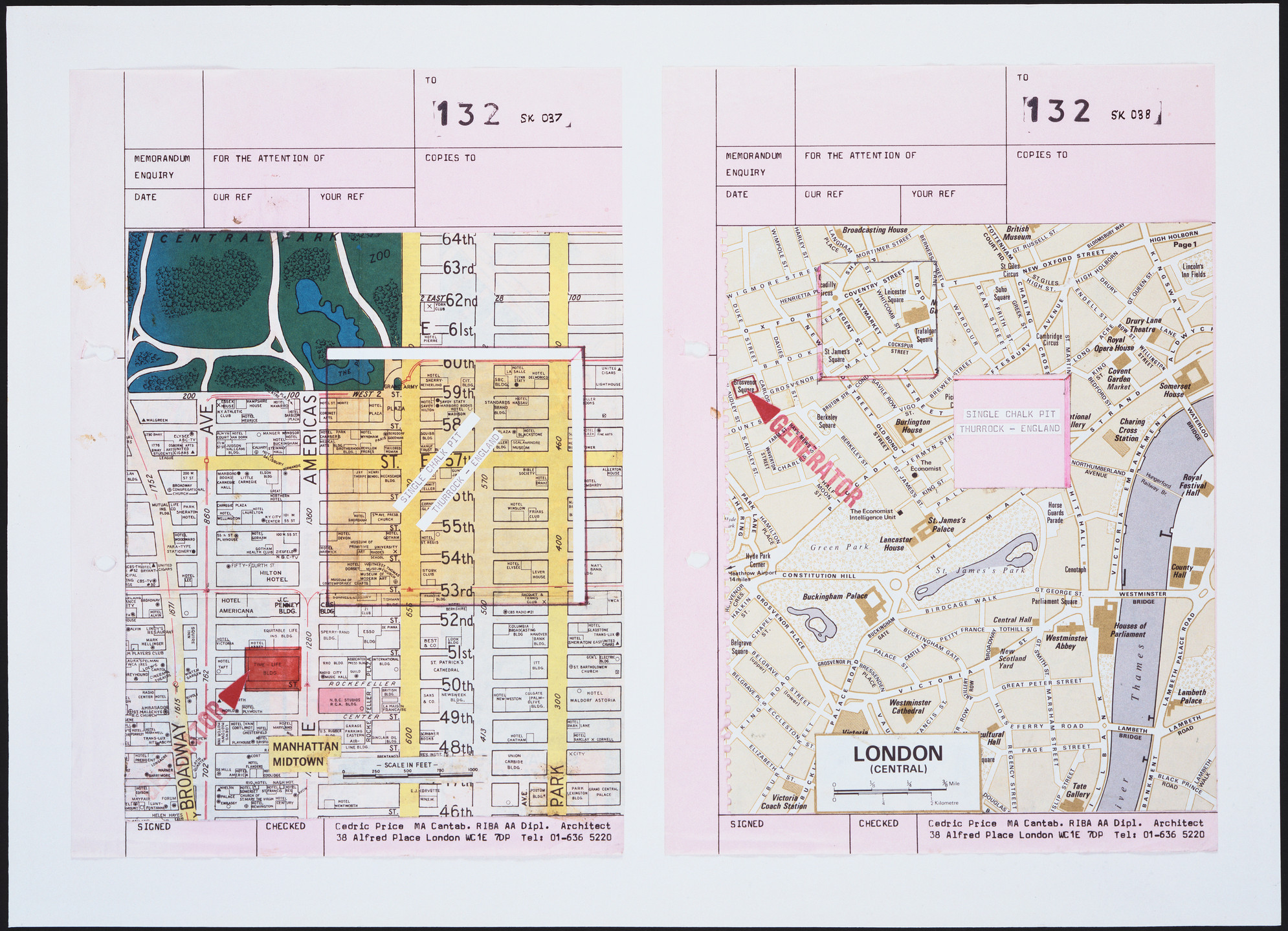 Cedric Price. Generator Project, White Oak, Florida, Site and Size Comparison. 1978-80