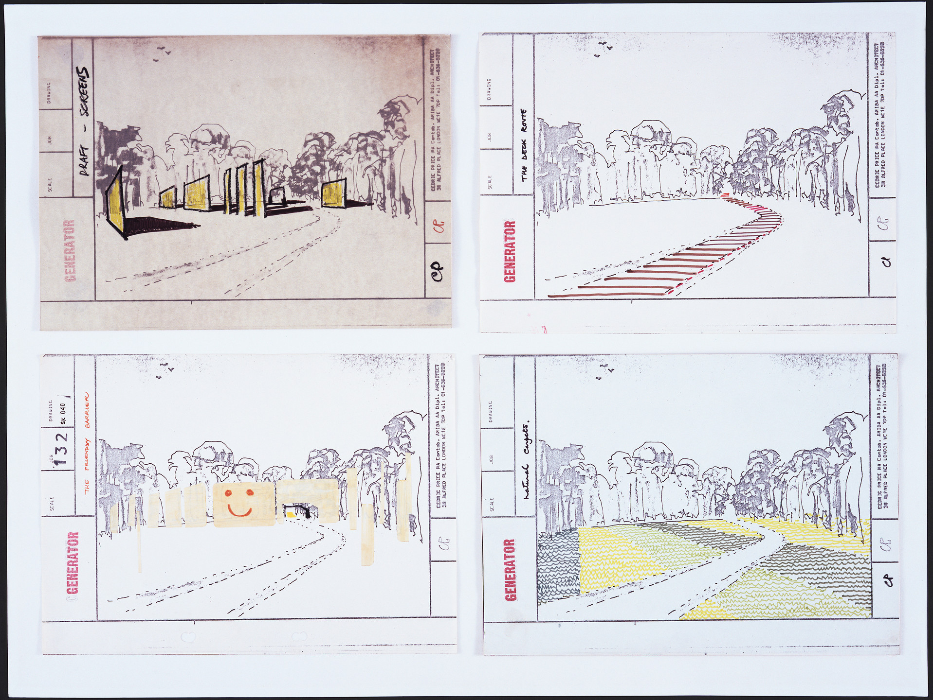 Cedric Price. Generator Project, White Oak, Florida, Development of the "Friendly Barrier Concept". 1978-80