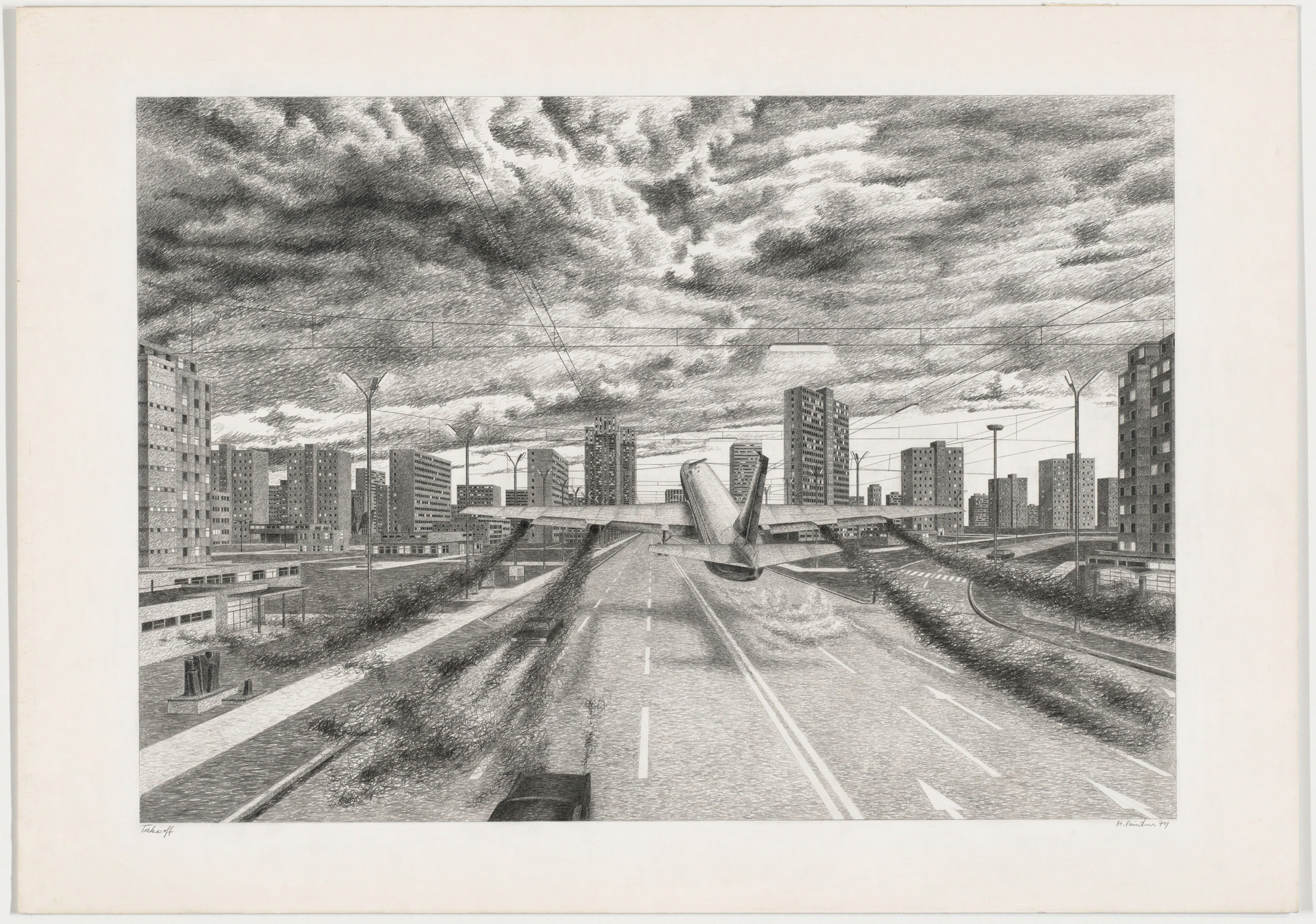 Max Peintner. Take-Off, project (Perspective). 1974