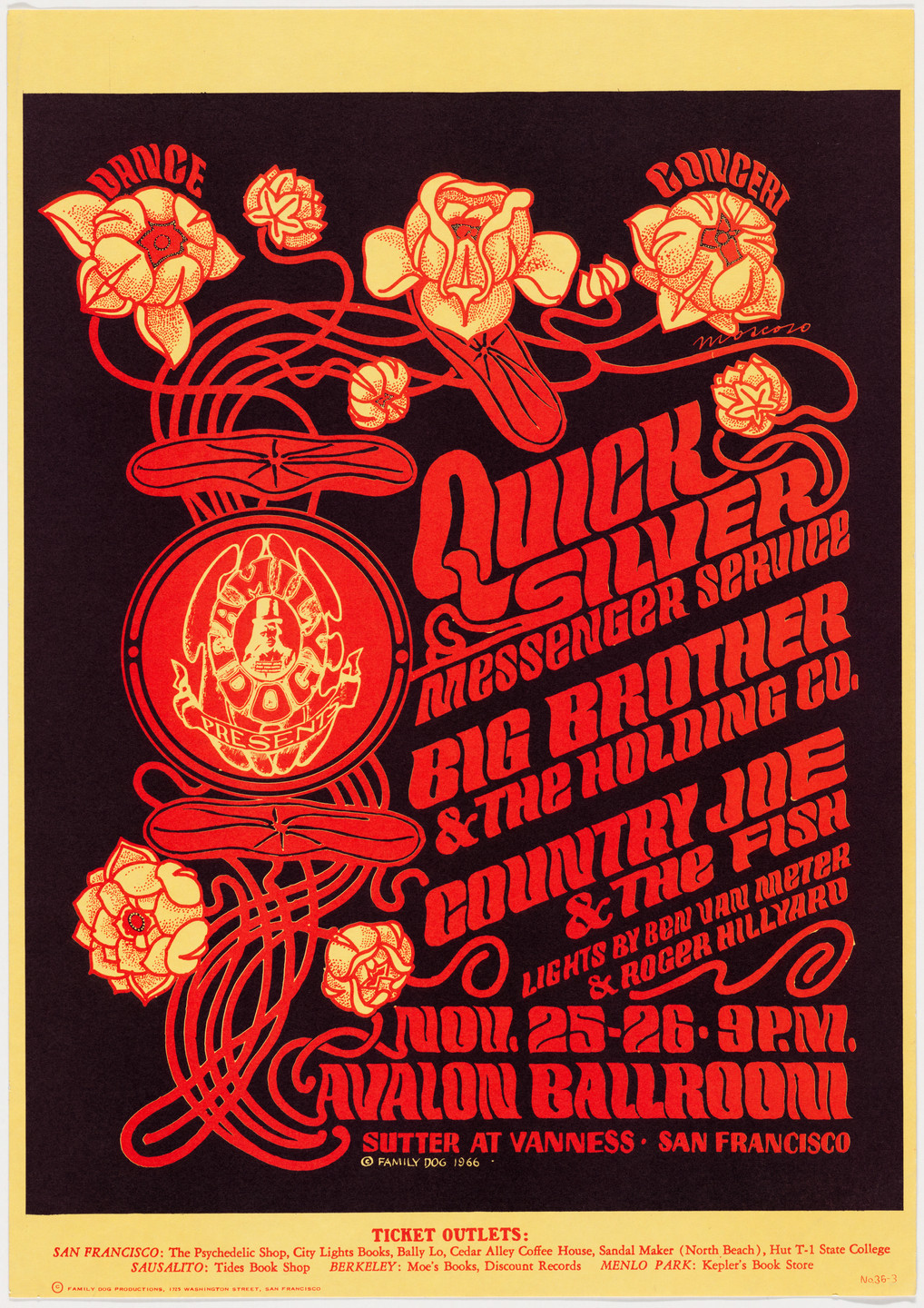 Victor Moscoso. Quick Silver Messenger Service, Big Brother &amp; The Holding Co., Country Joe &amp; The Fish. 1966