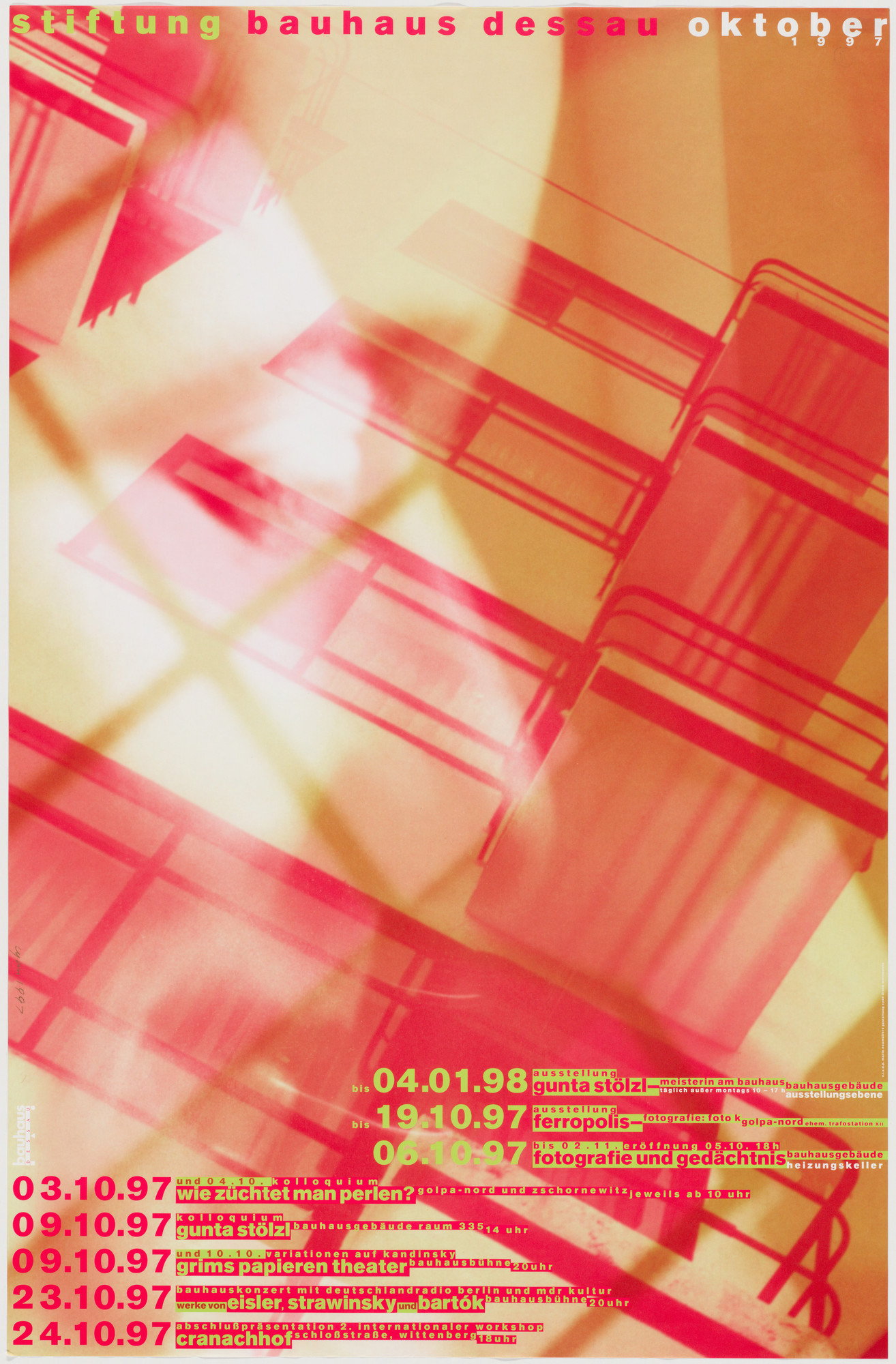Cyan. Stiftung Bauhaus Dessau Oktober 1997