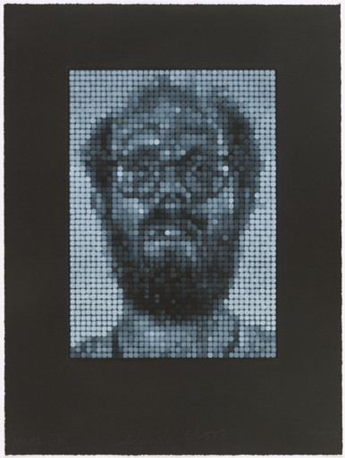 chuck close self portrait cigarette The Captivating Gaze of Close's Big Self-Portrait Chuck Close | Self-Portrait /