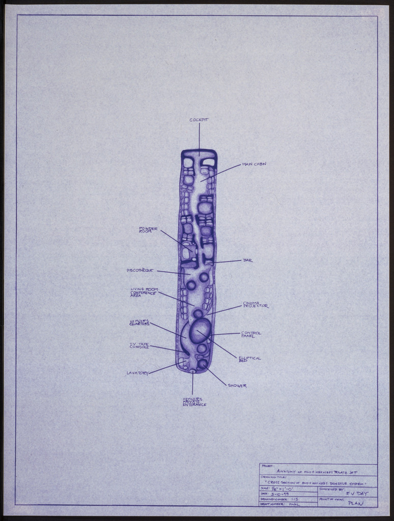 Cross-Section of Hugh Hefner's Digestive System from Anatomy of Hugh Hefner's Private Jet (1-5)