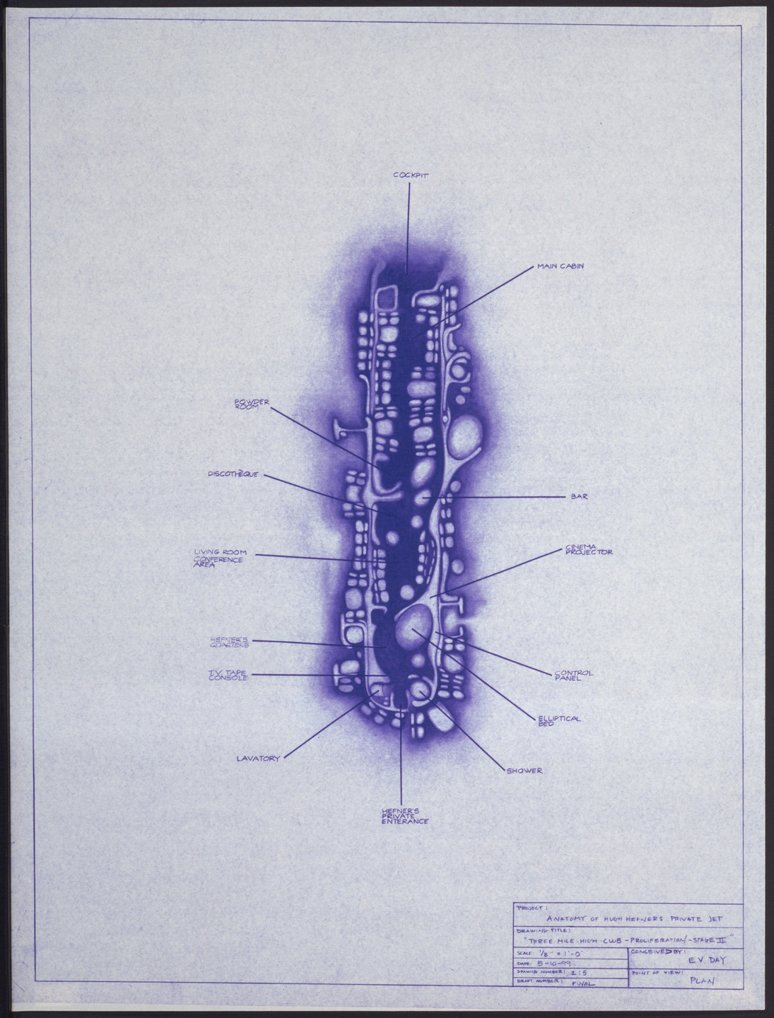 E. V. Day. Three-Mile-High-Club Proliferation - Stage II from Anatomy of Hugh Hefner&#39;s Private Jet (1-5). 1999