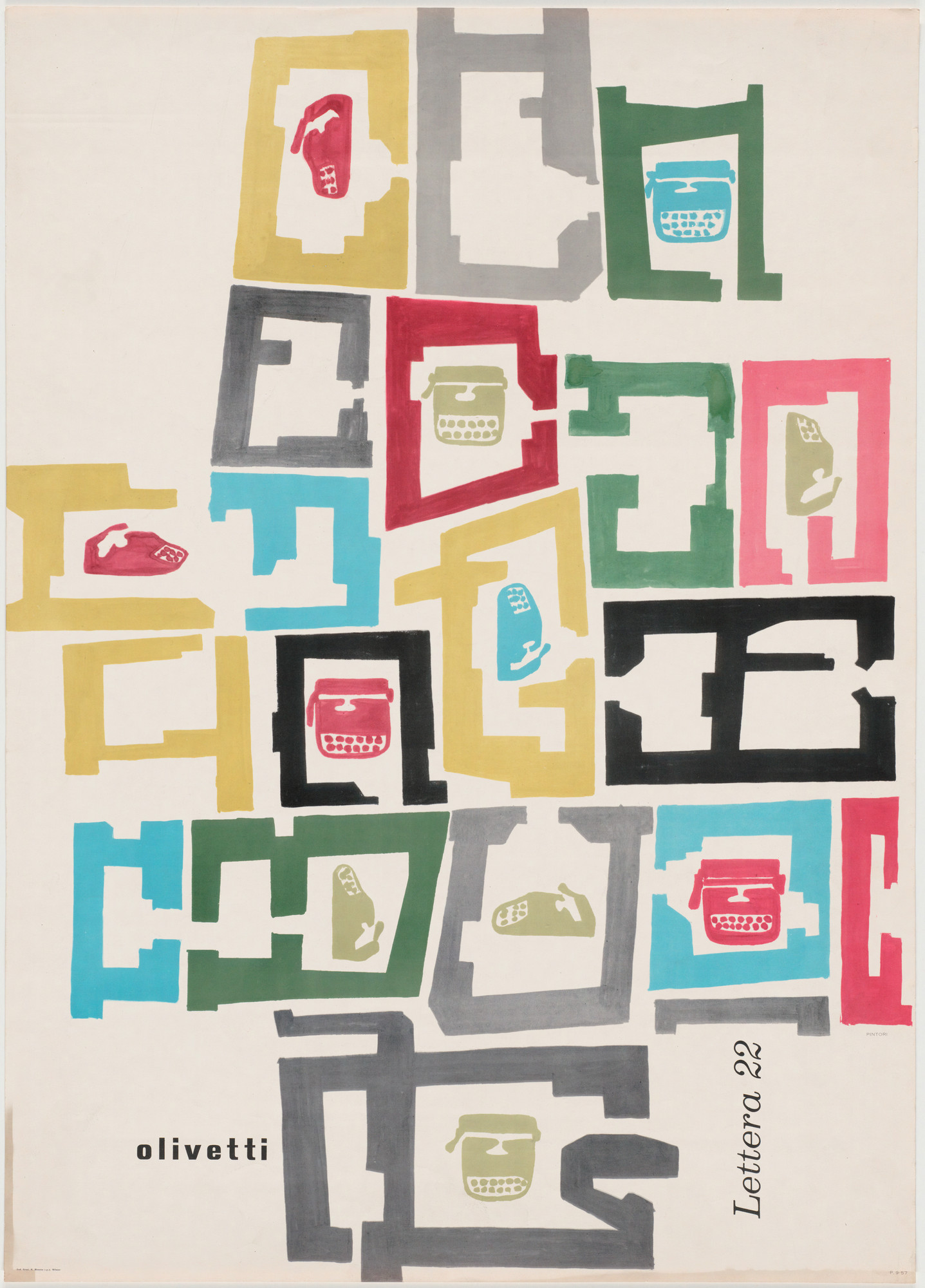 Giovanni Pintori. Olivetti Lettera 22. c. 1953 | MoMA
