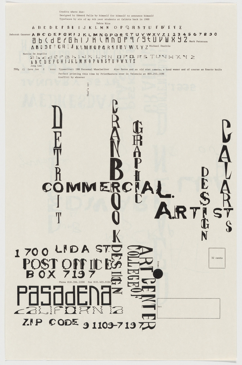 Edward Fella. Dead End. 1995