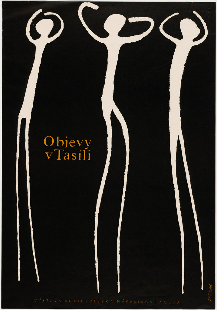 Objevy v tasili (Discoveries in Drawing) (Poster for exhibition of fresco copies in the Náprstkovo Muzeum, Prague)