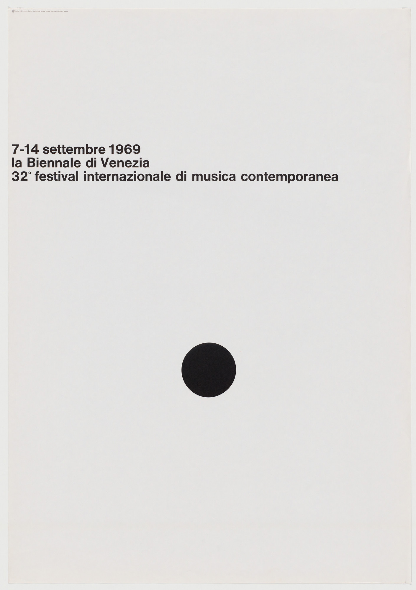 A. G. Fronzoni. La Biennale di Venezia