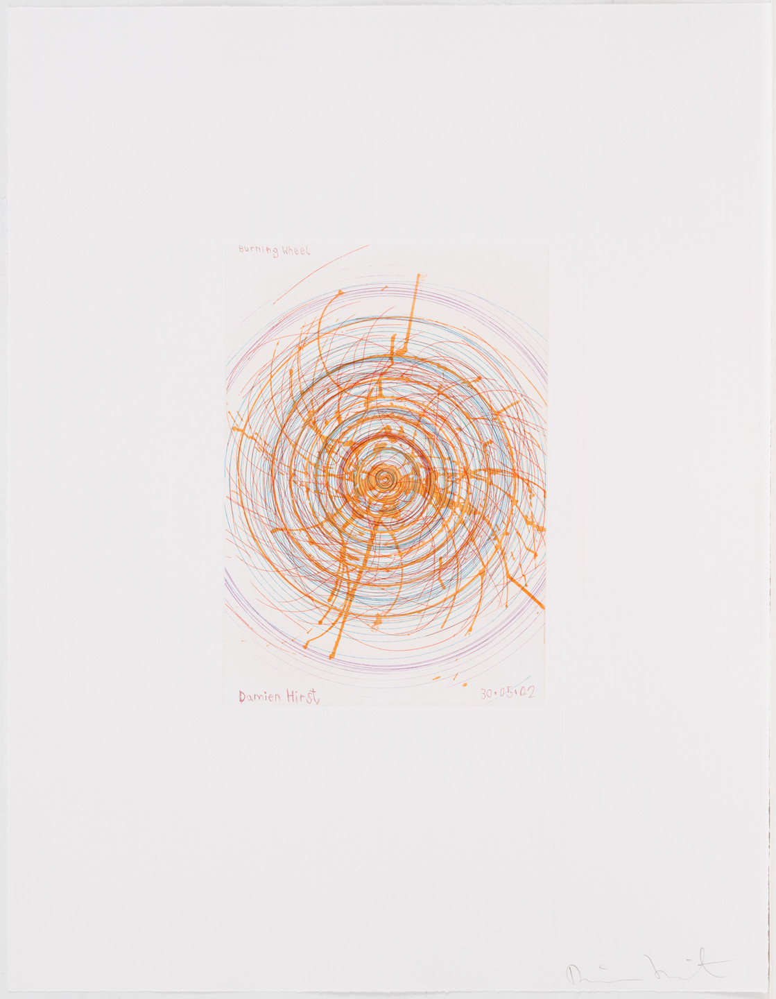 Damien Hirst. Burning Wheel from In a Spin, the Action of the World on Things, Volume I. 2002