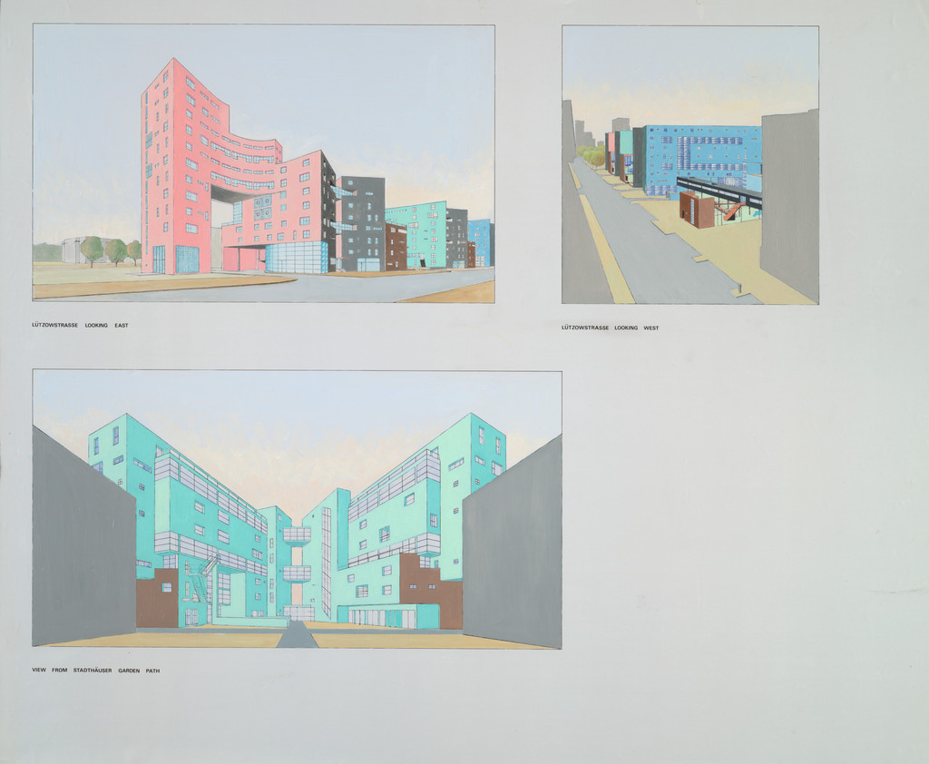 Lutzowstrasse, IBA Housing Competition, project, Berlin, Germany, Three perspectives