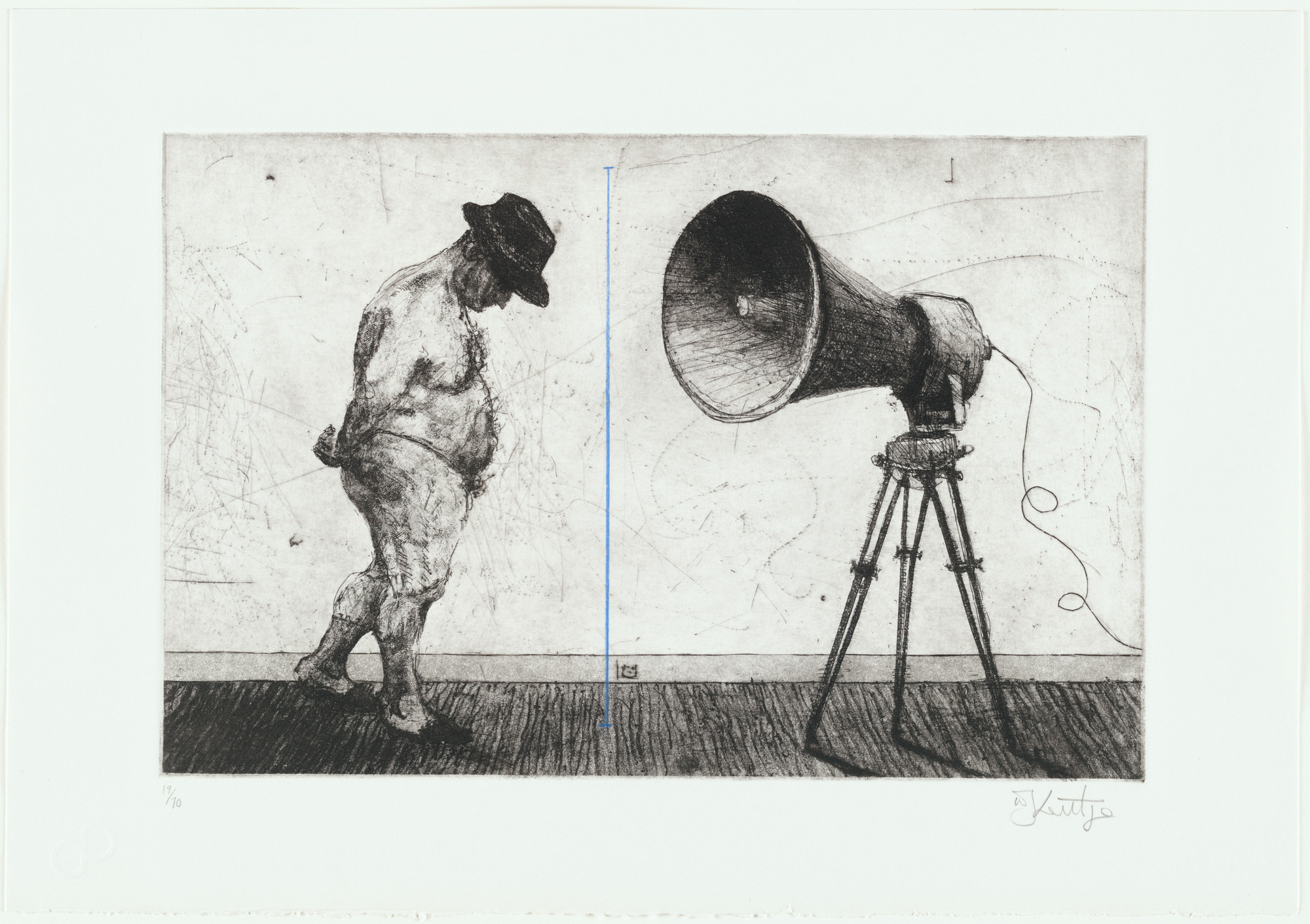 William Kentridge. Untitled (Man with Megaphone). 1998