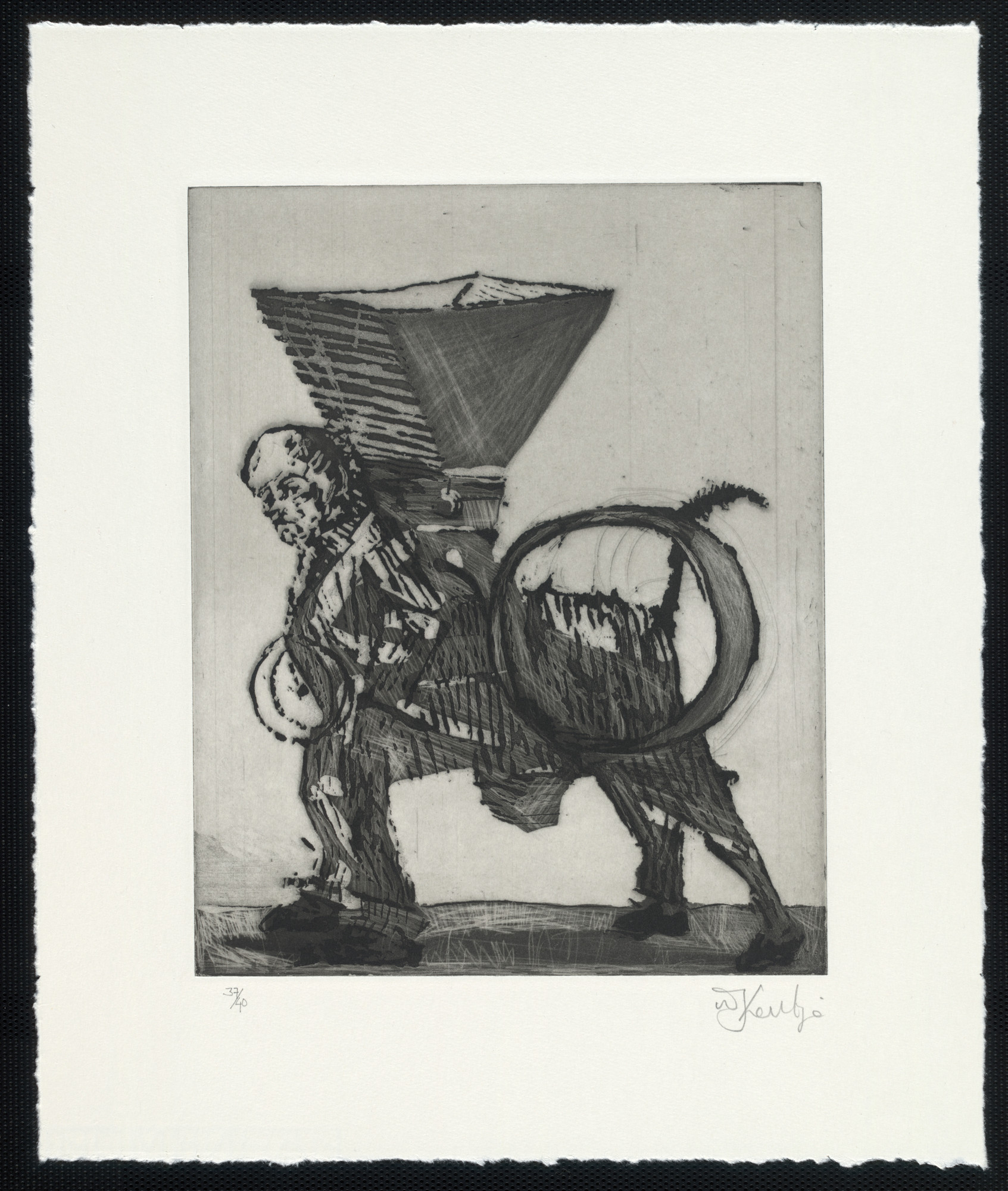 William Kentridge. Man/Beast from Zeno at 4 A.M.