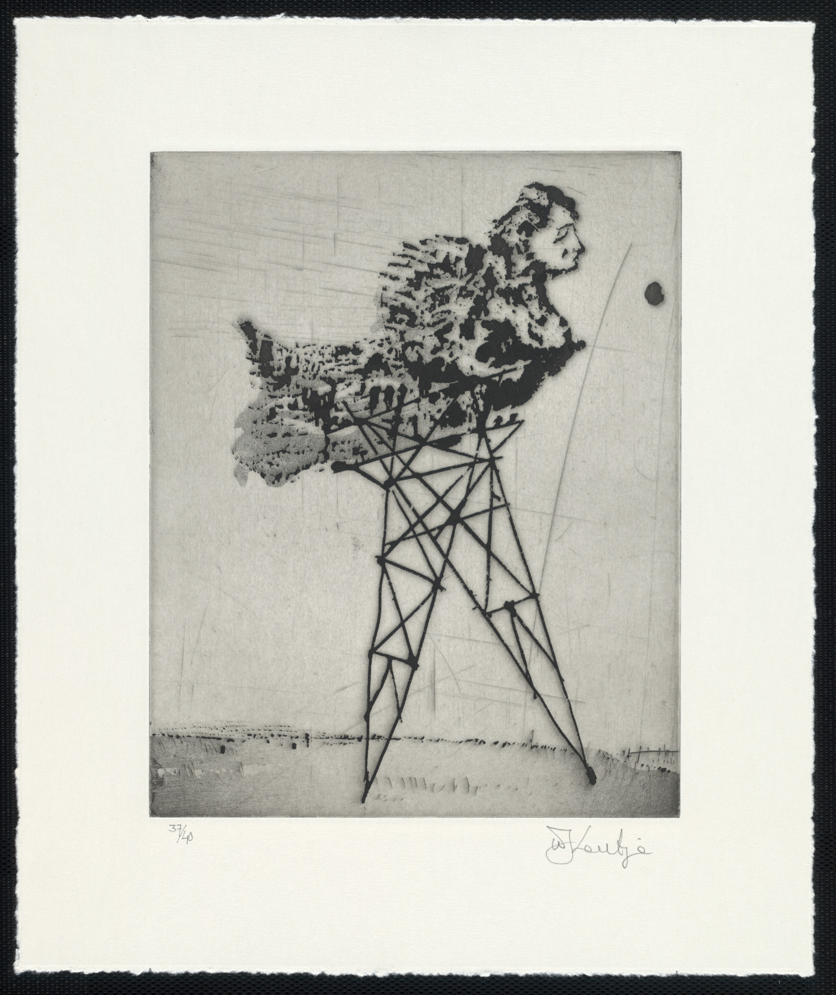 William Kentridge. Pylon Lady from Zeno at 4 A.M.