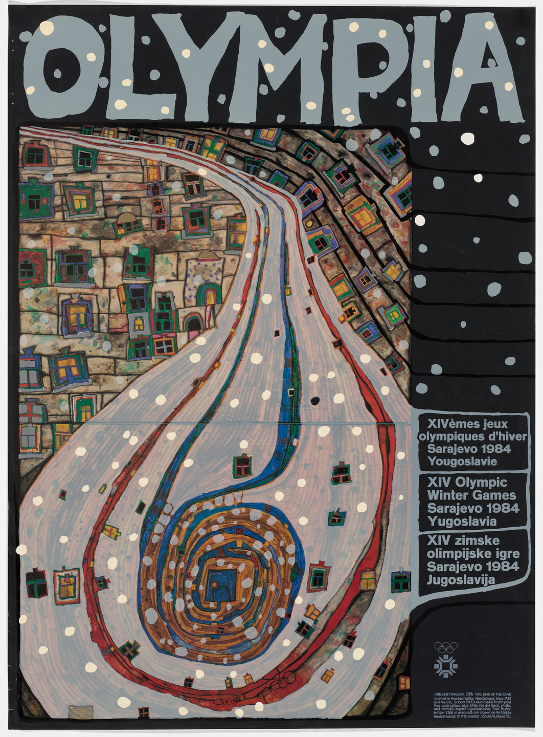 Hundertwasser (Friedrich Stowasser). Sarajevo 1984 Winter Olympics