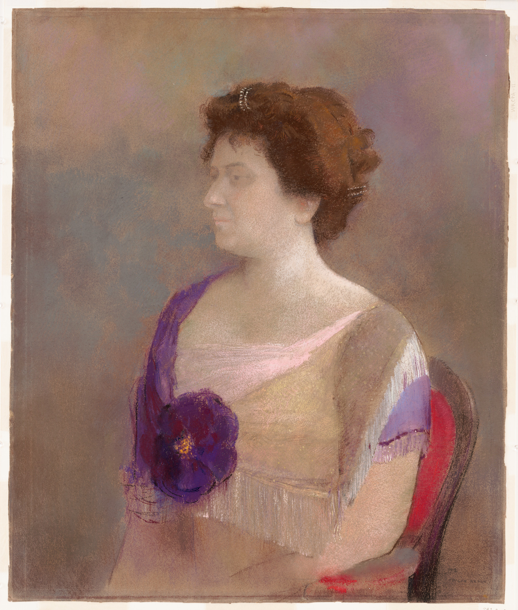 Odilon Redon. Woman with Flower Corsage