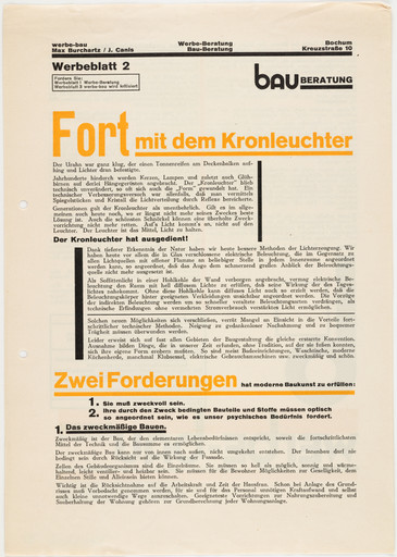 Fort mit dem Kronleuchter, Werbeblatt 2