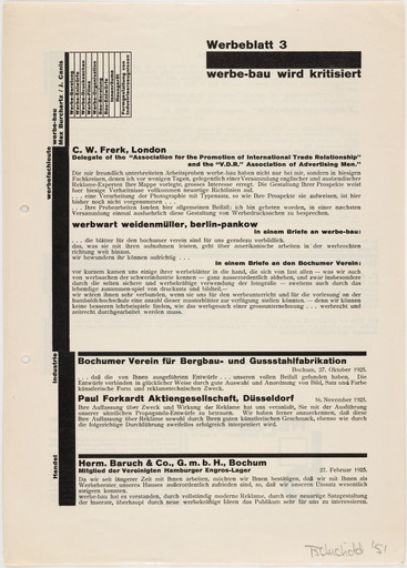 Werbe-bau wird kritisiert, Werbeblatt 3