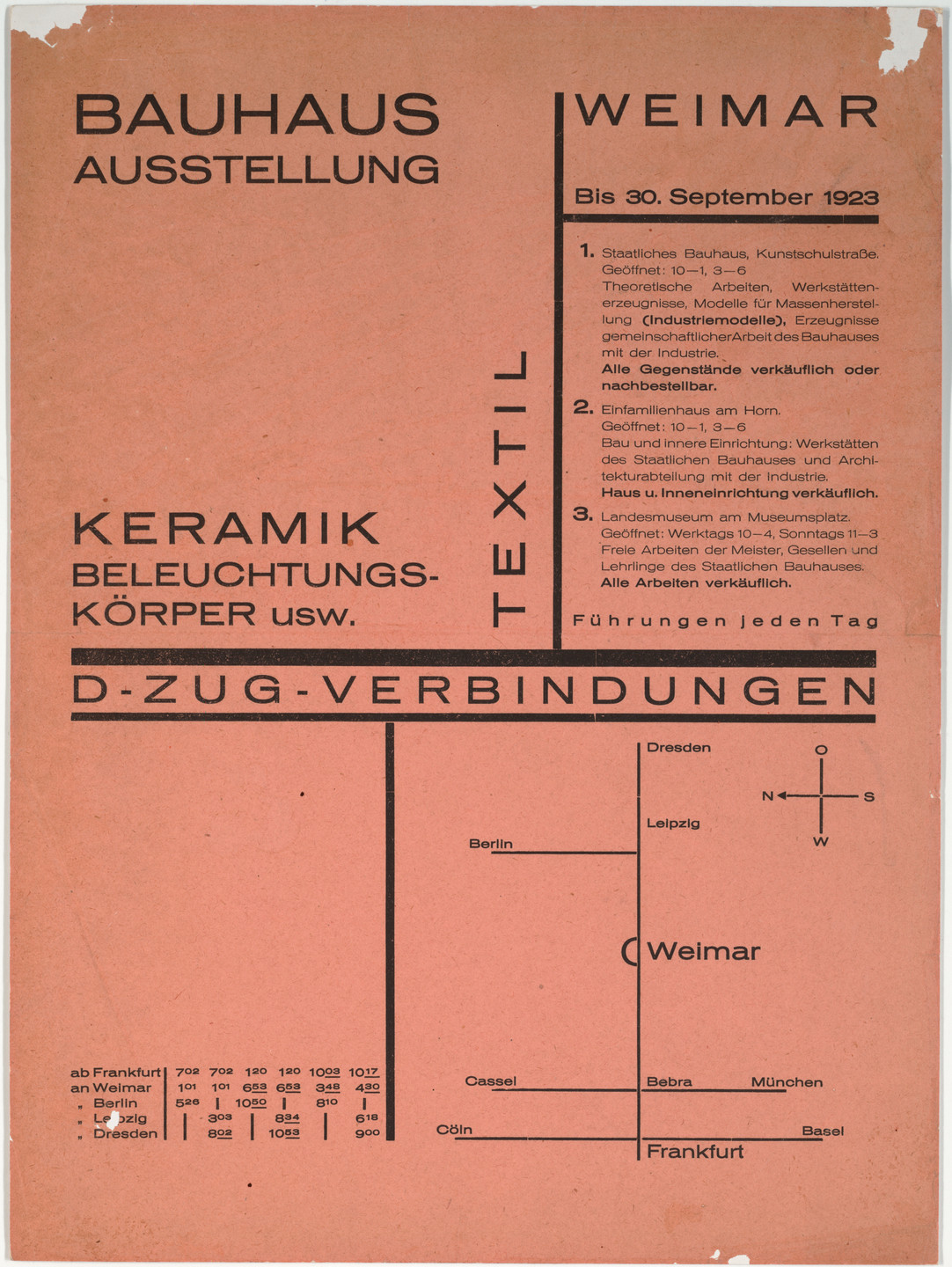 Walter Dexel. Bauhaus Ausstellung. 1923