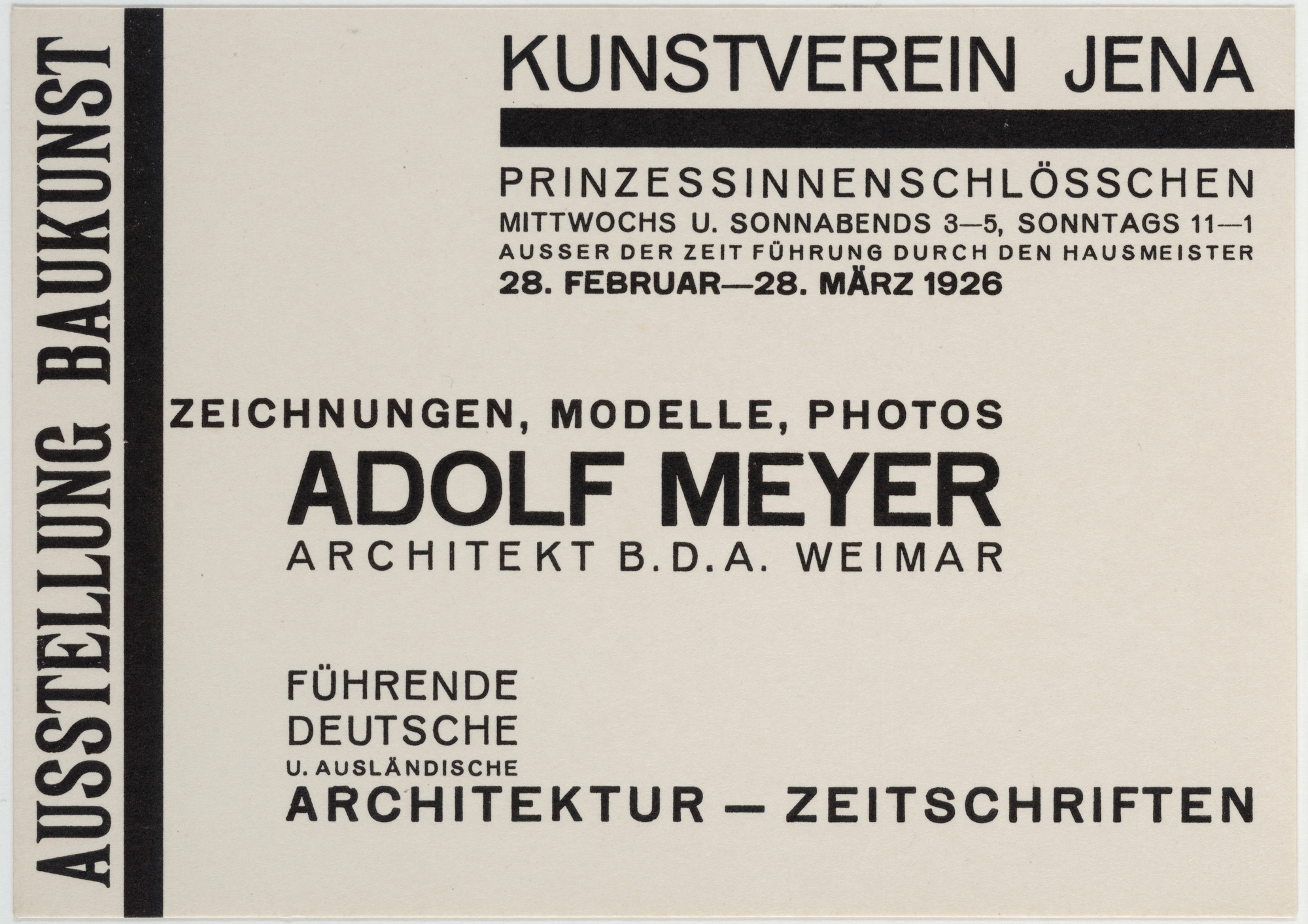 Walter Dexel. Adolf Meyer