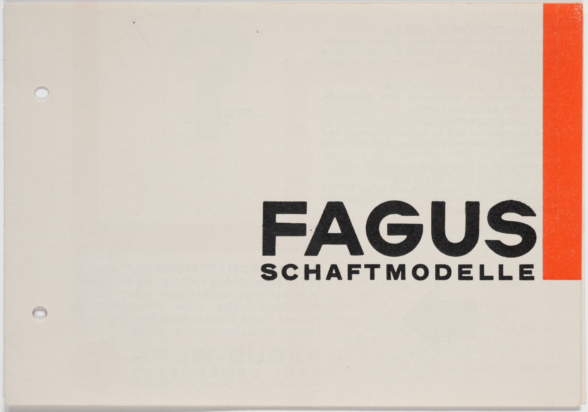 Herbert Bayer. Fagus Schaftmodelle