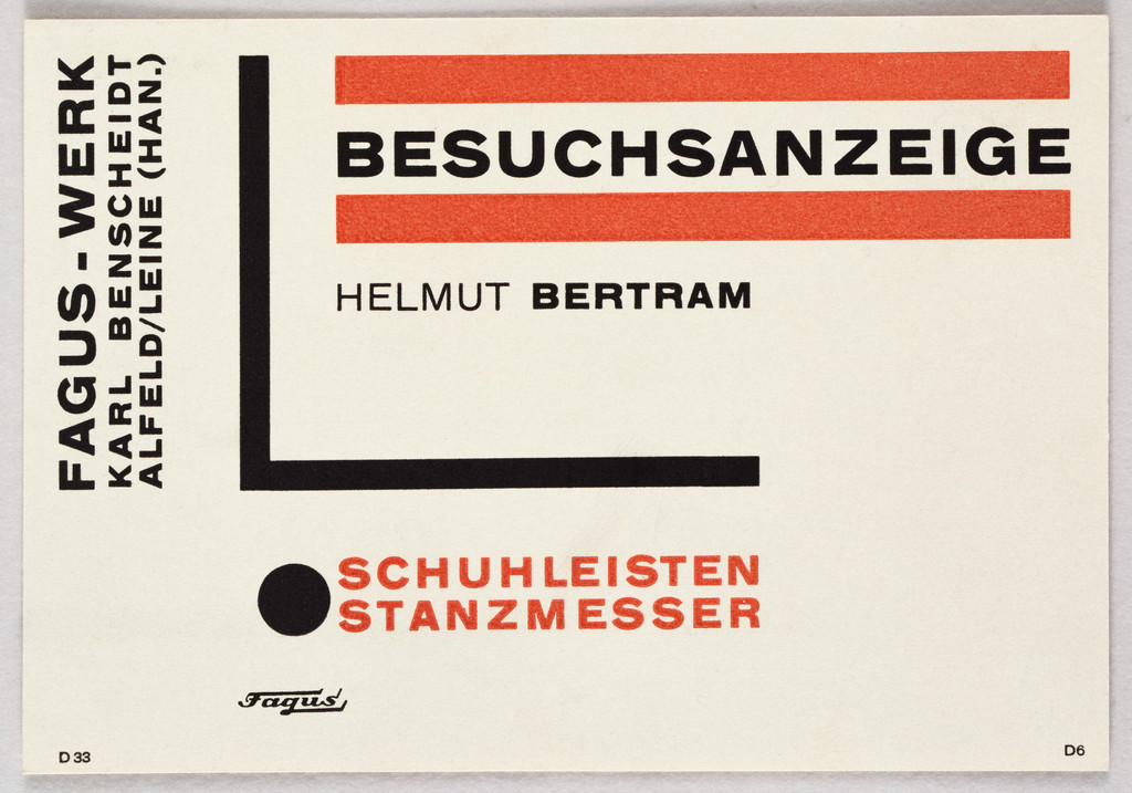 Fagus-Werk Besuchsanzeige, Helmut Bertram