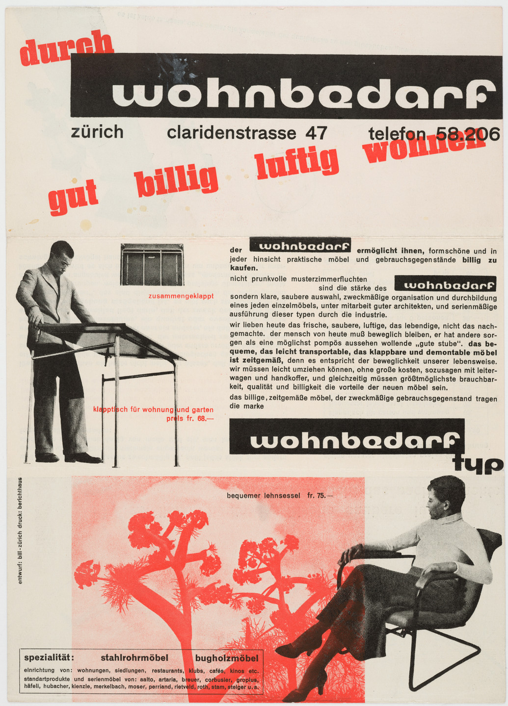Max Bill. Wohnbedarf. 1930s | MoMA