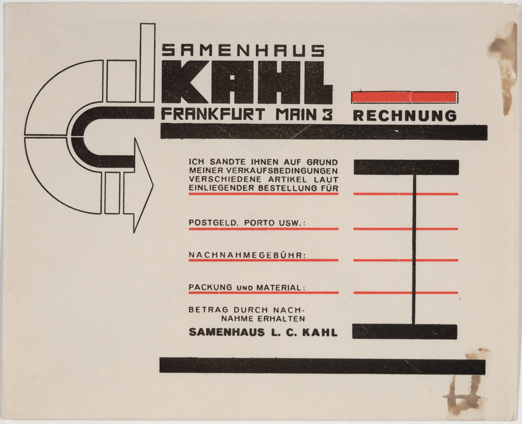 Samenhaus Kahl Rechnung