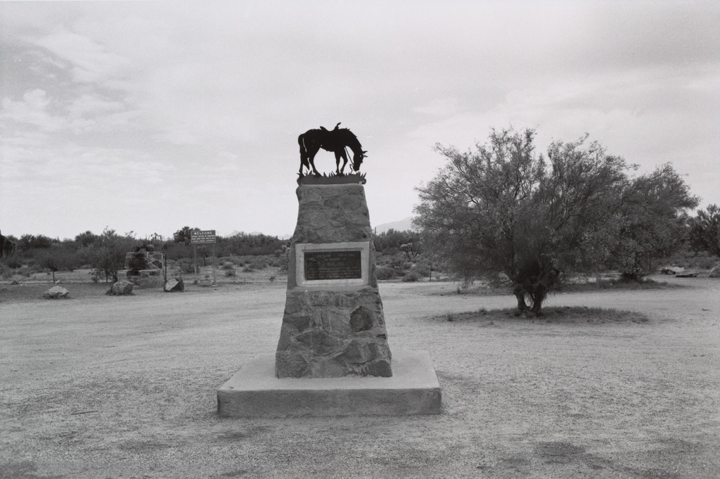 In Memory of Tom Mix. Near Florence, Arizona