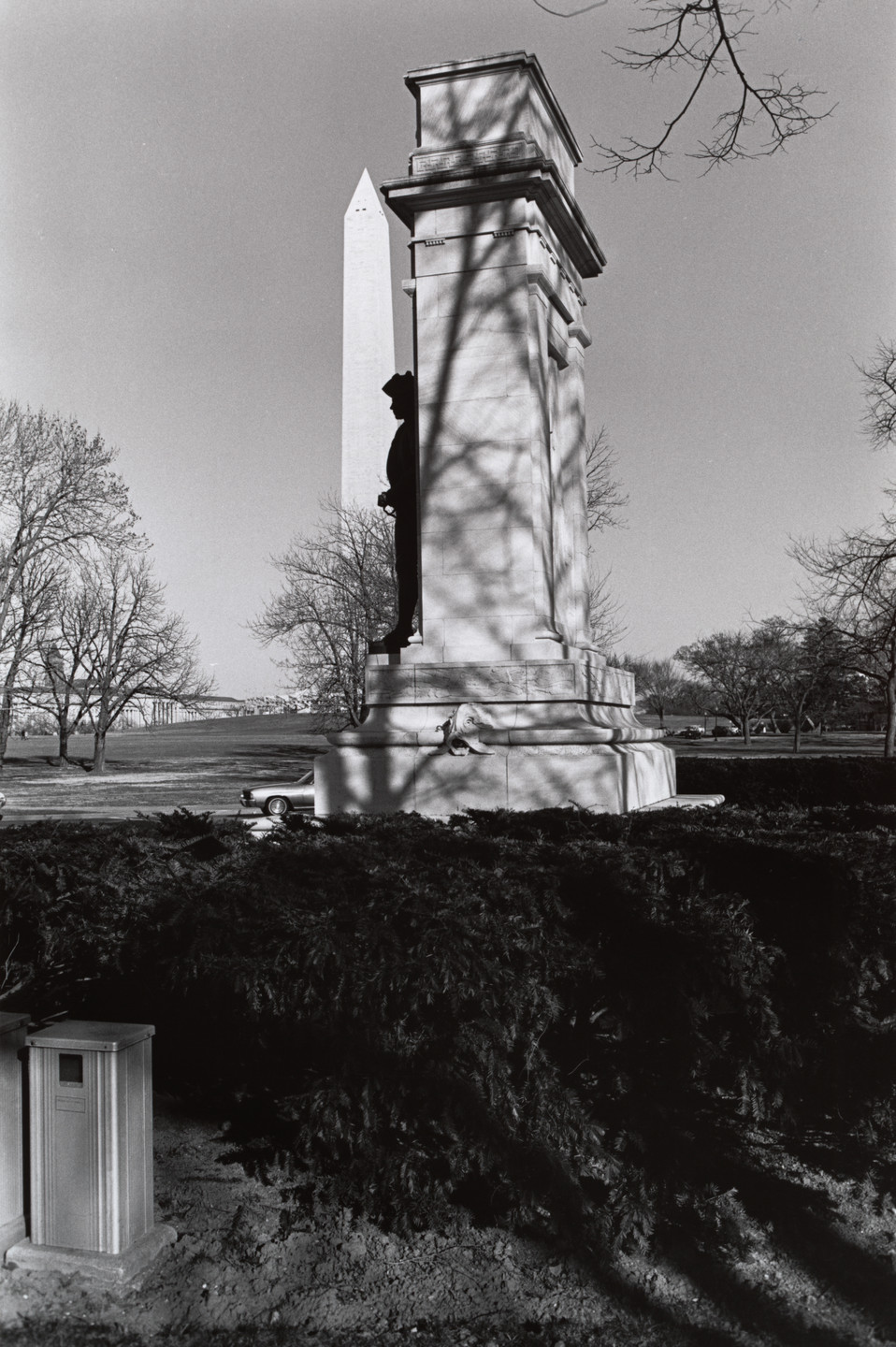 Lee Friedlander. Commodore John Paul Jones. West Potomac Park, Washington, D.C.. 1973