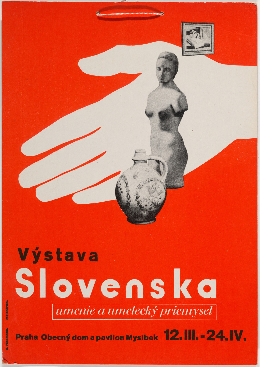 Zdeněk Rossmann. Výstava Slovenska (Slovakian Exhibition) (Display card for an exhibition of Slovakian art, Prague). 1933