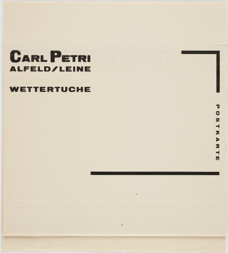 Carl Petrie, Alfeld/Leine, Wettertuche, Postkarte