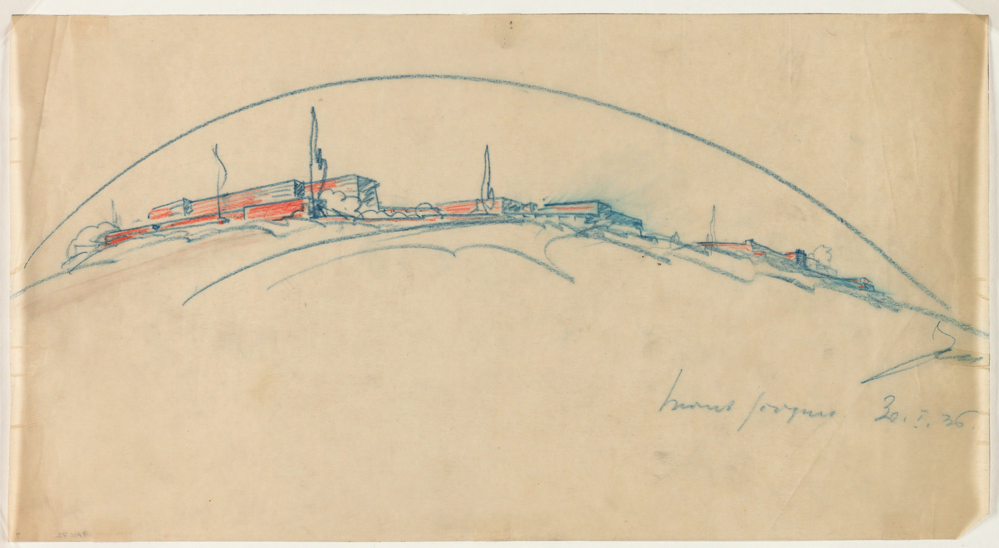 Erich Mendelsohn. Hadassah University Medical Center, Mount Scopus, Jerusalem, Perspective