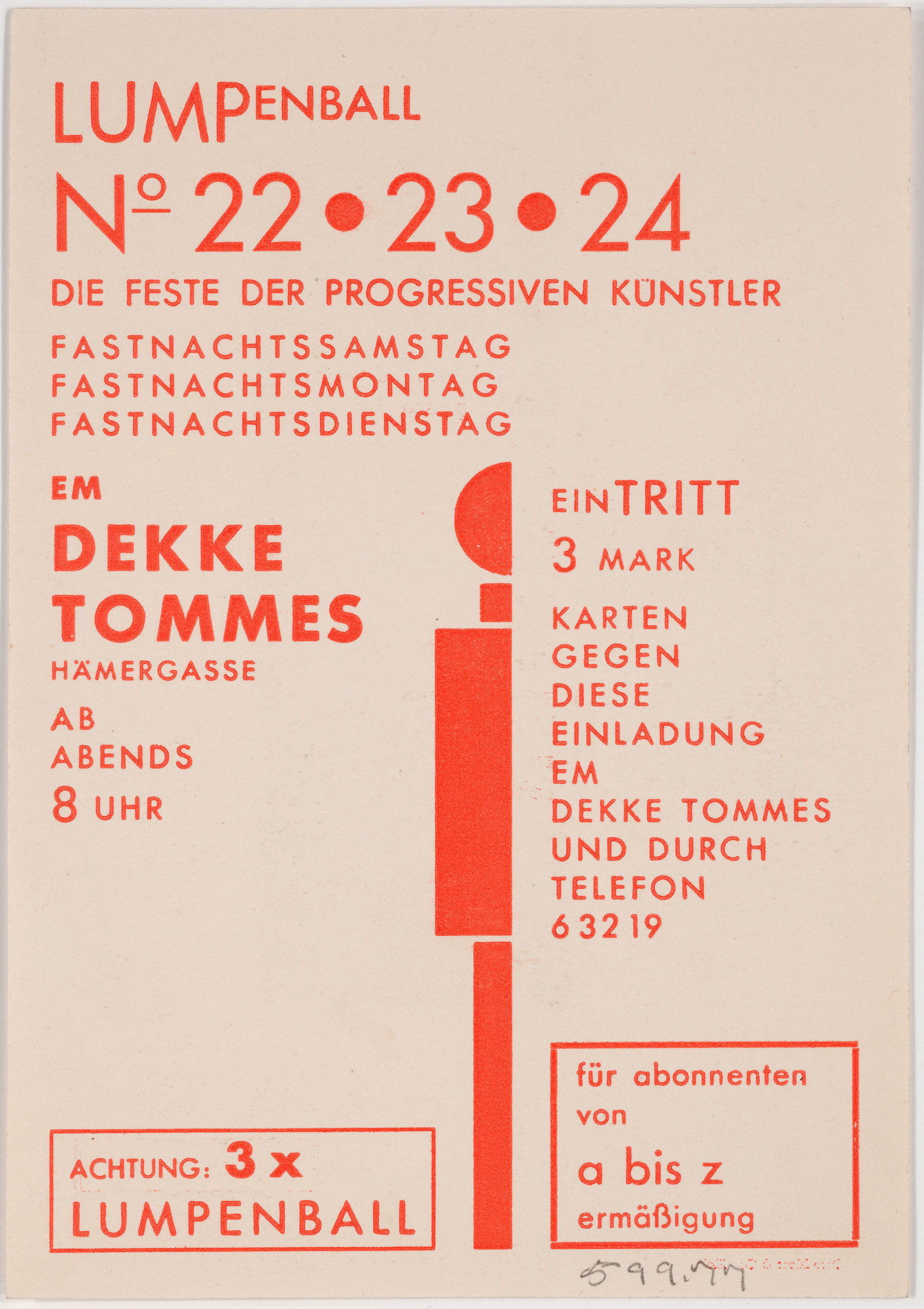 Franz Wilhelm Seiwert. Da ist er wieder Hurra der Lumpenball No 1 im Dekke Tommes am Samstag, den 19. Januar