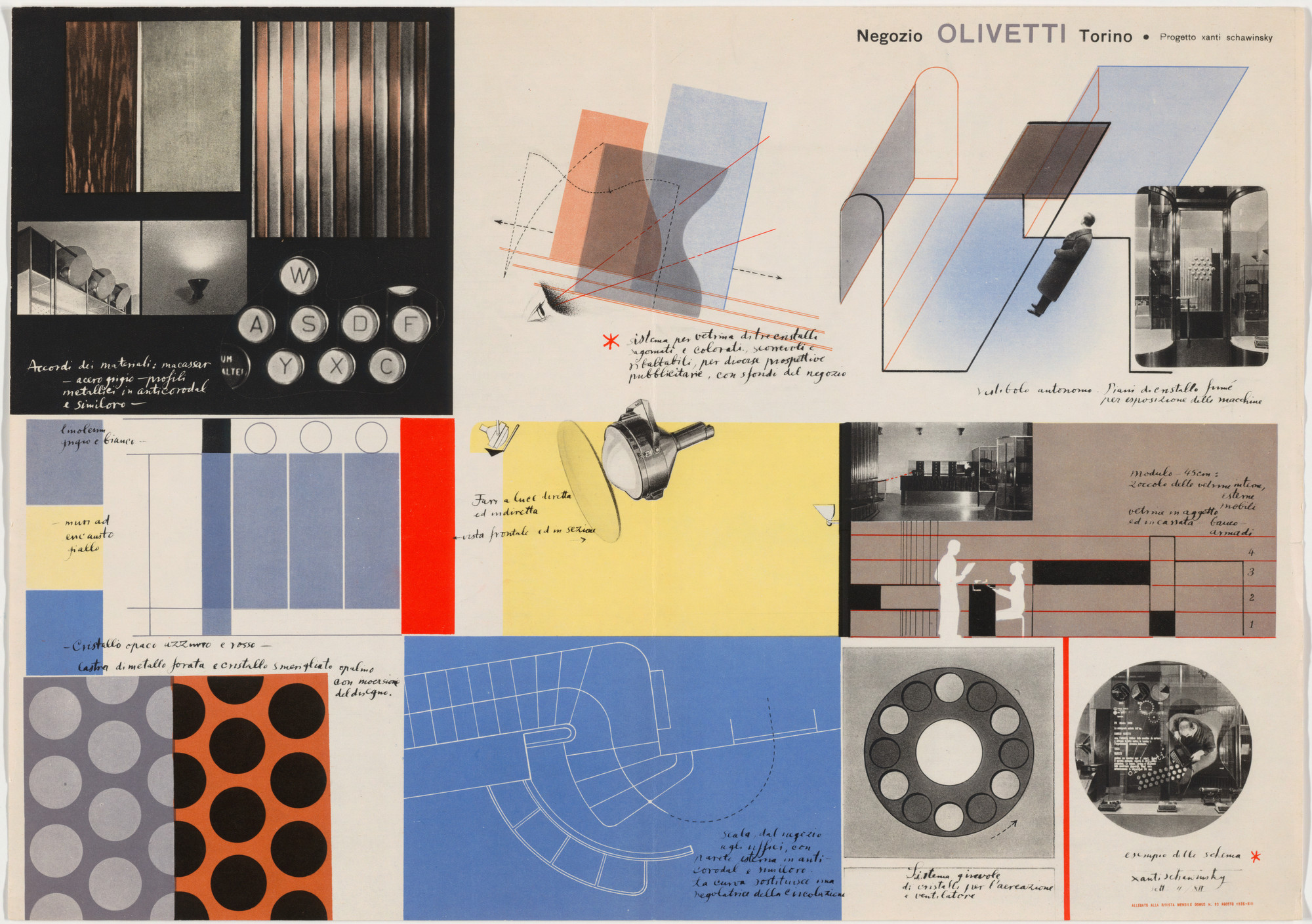 Xanti Schawinsky. Negozio Olivetti Torino. 1935