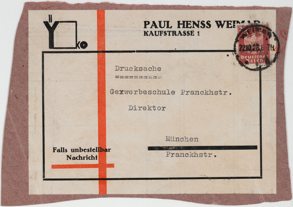 Stationery envelope label for YKO