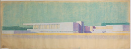 Ludwig Mies van der Rohe. Concrete Country House Project (Perspective). 1923