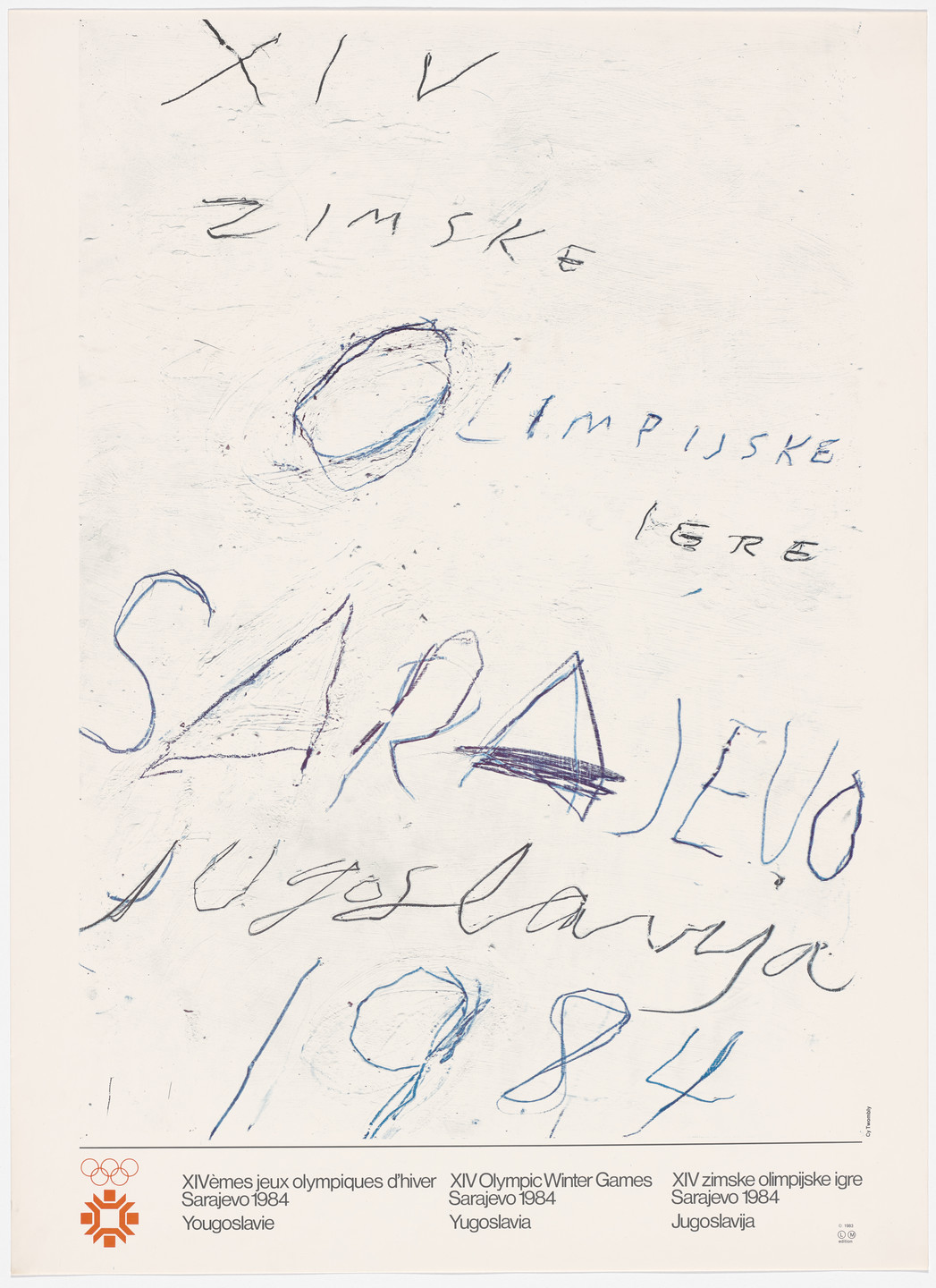 Cy Twombly. Sarajevo 1984 Winter Olympics. 1983