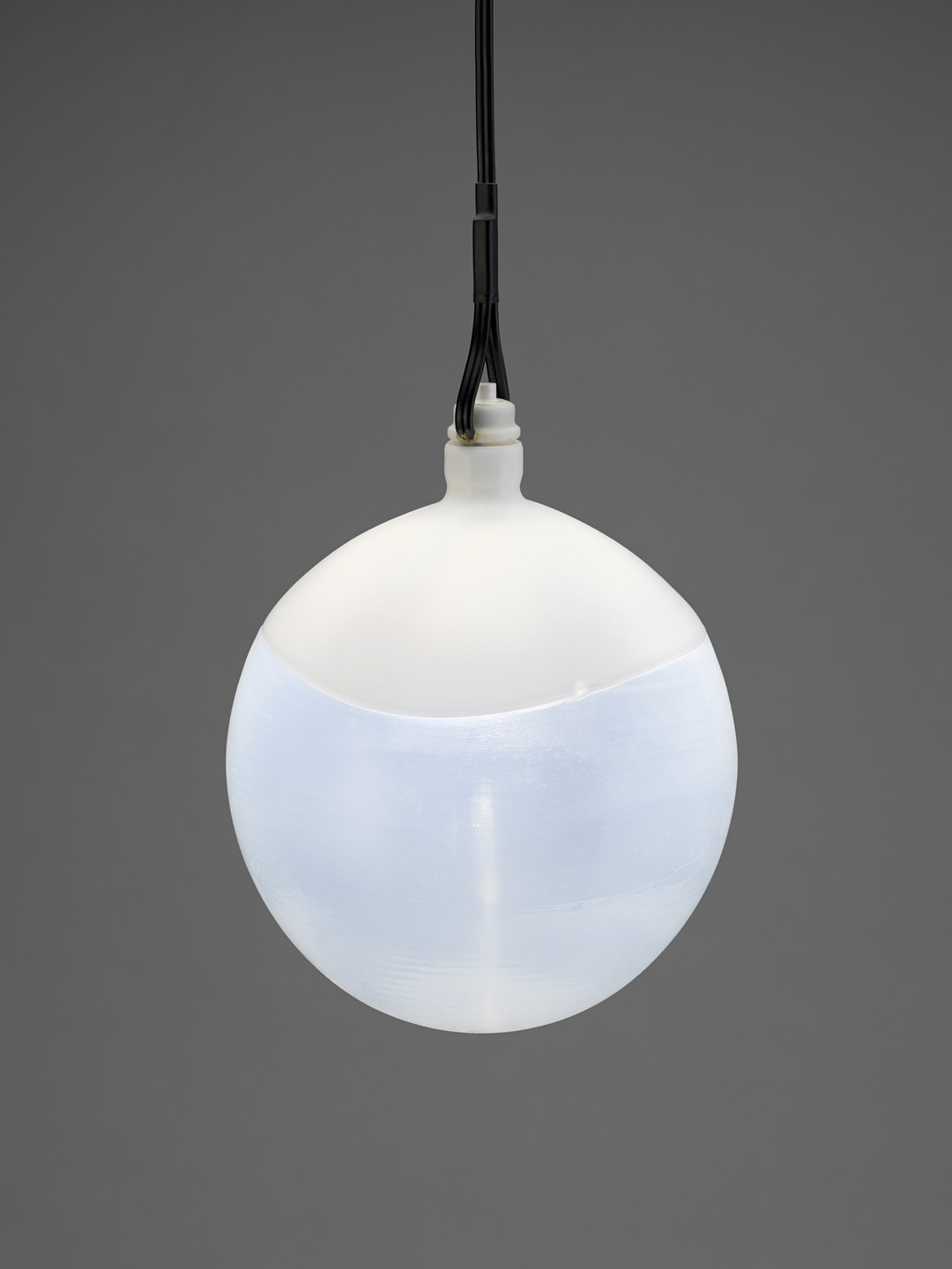 MIT Self-Assembly Lab, Christophe Guberan. Liquid Printed Light (Pendant). 2018