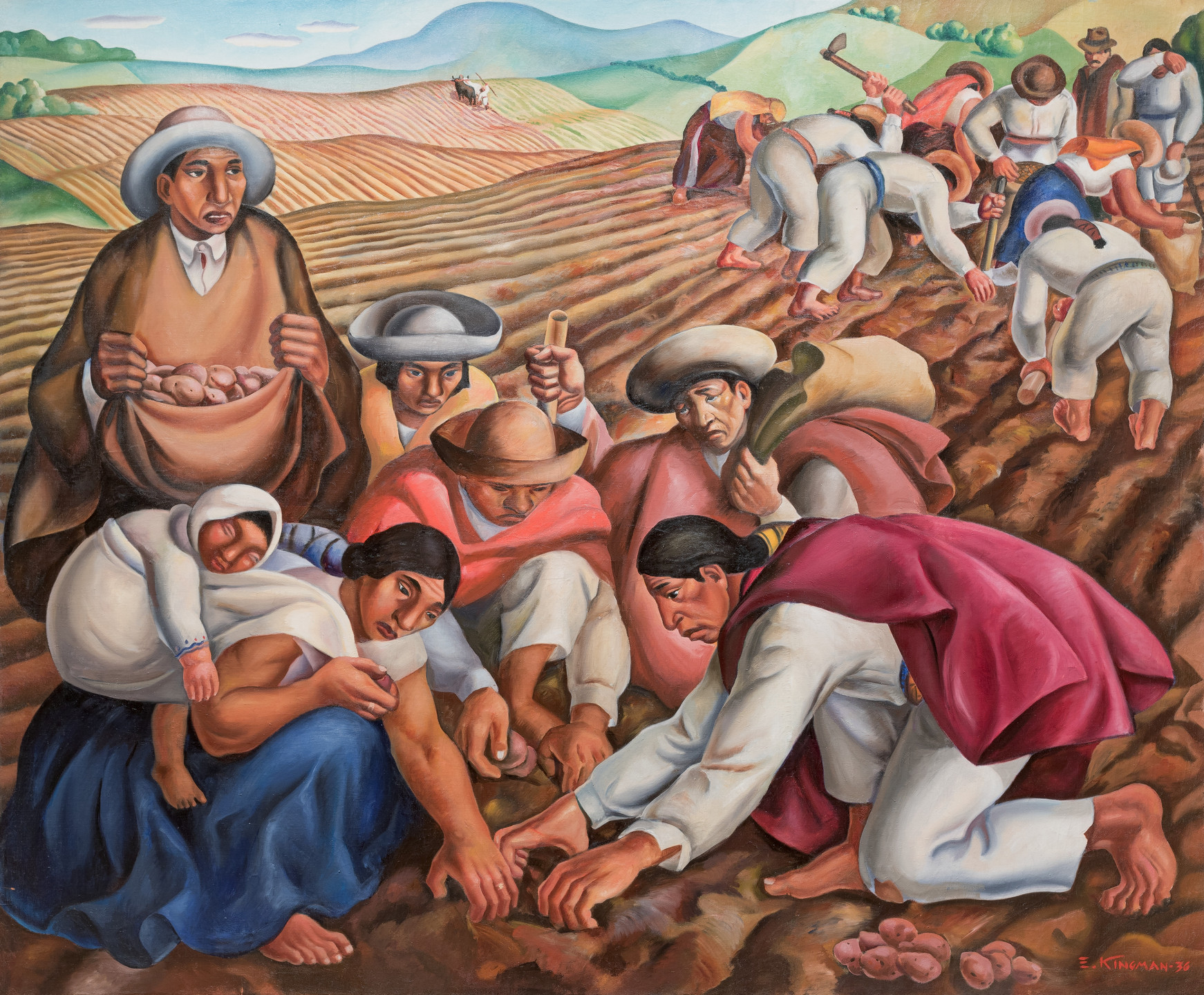Eduardo Kingman. Los Chucchidores (The Gleaners). 1936