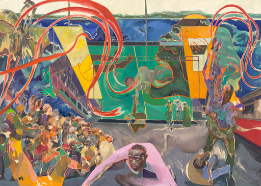 Michael Armitage. Curfew (Likoni March 27 2020). 2022