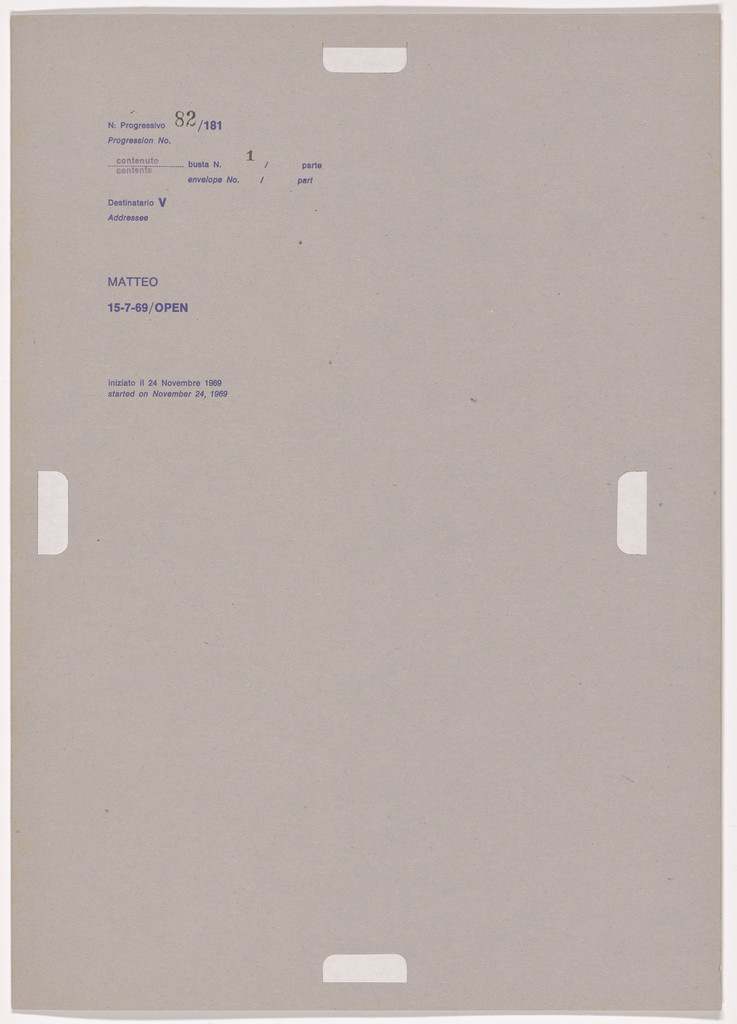 Postal Dossier (Dossier postale) by Alighiero Boetti