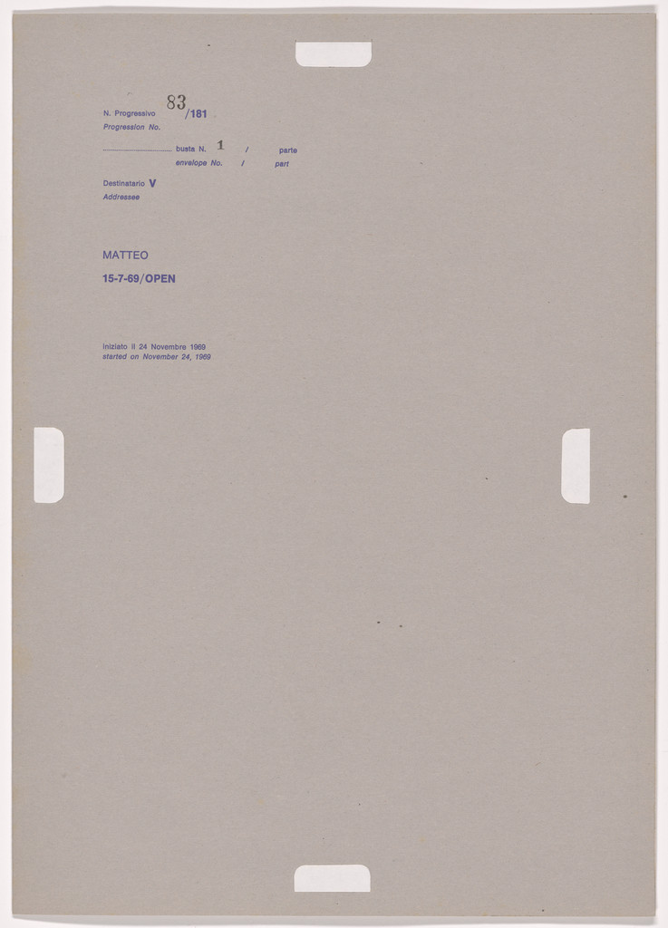 Postal Dossier (Dossier postale) by Alighiero Boetti