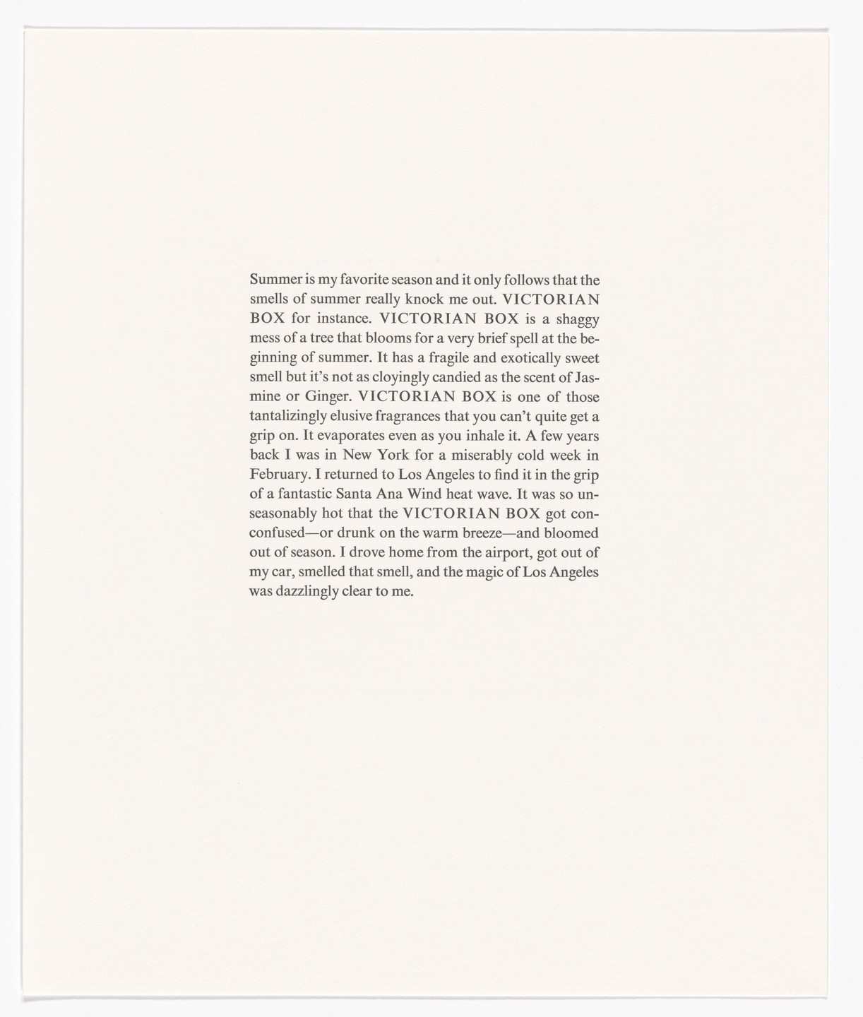 Charles Christopher Hill. Untitled from The Smells of Summer. 1989
