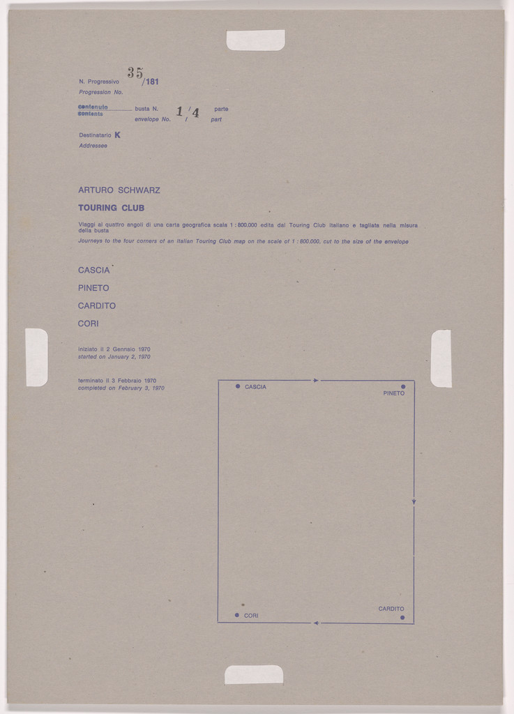 Progression No. 35 from Postal Dossier (Dossier postale)