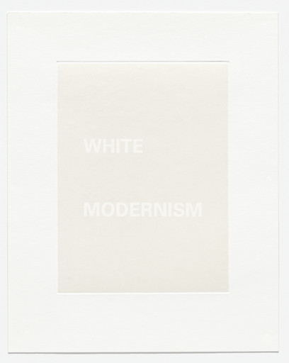 Title page from White Modernism